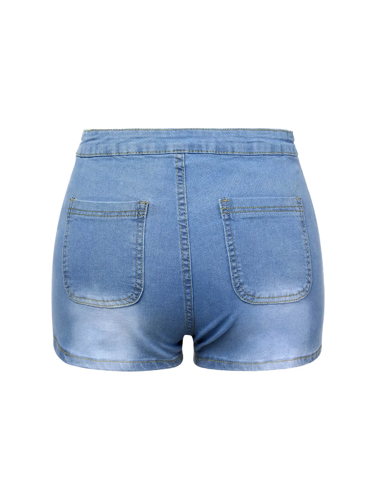 1960s Solid Colored Denim Shorts
