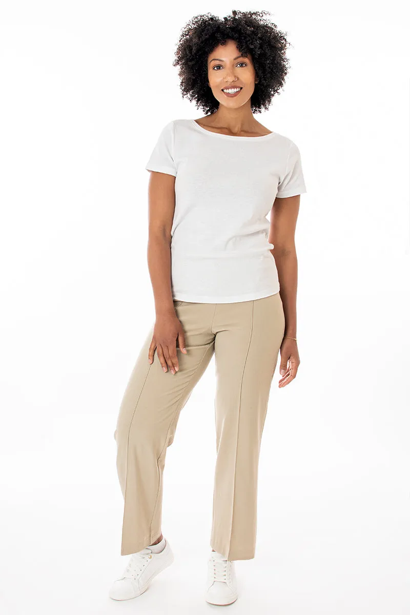 29in Straight Leg Comfort Trousers - Stone