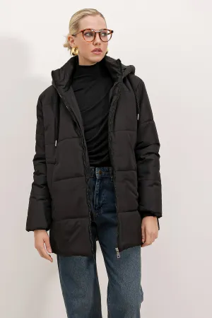 5163 kapüşonlu oversize şişme mont