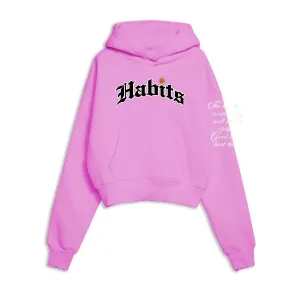 Academy Cropped Hoodie Pink