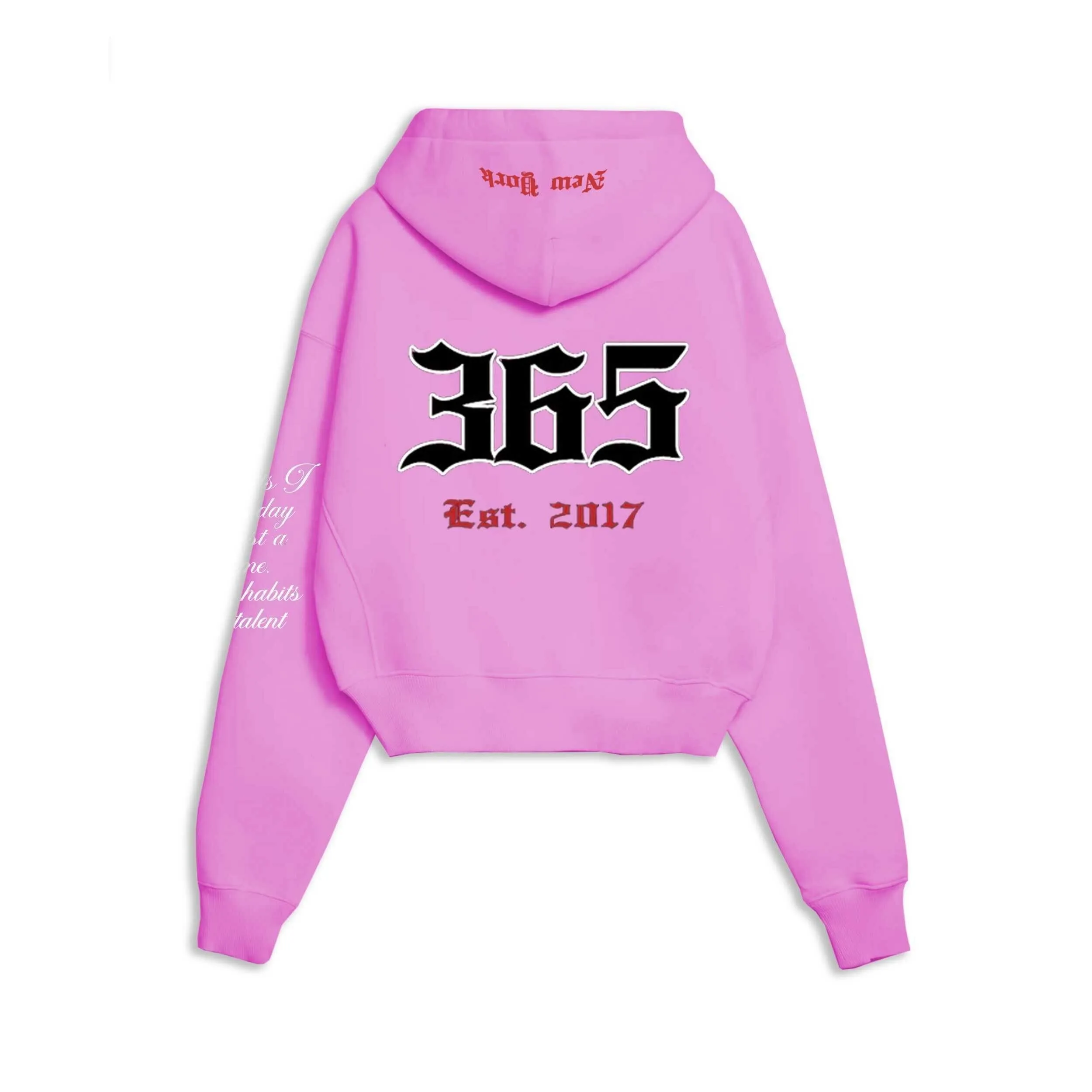 Academy Cropped Hoodie Pink