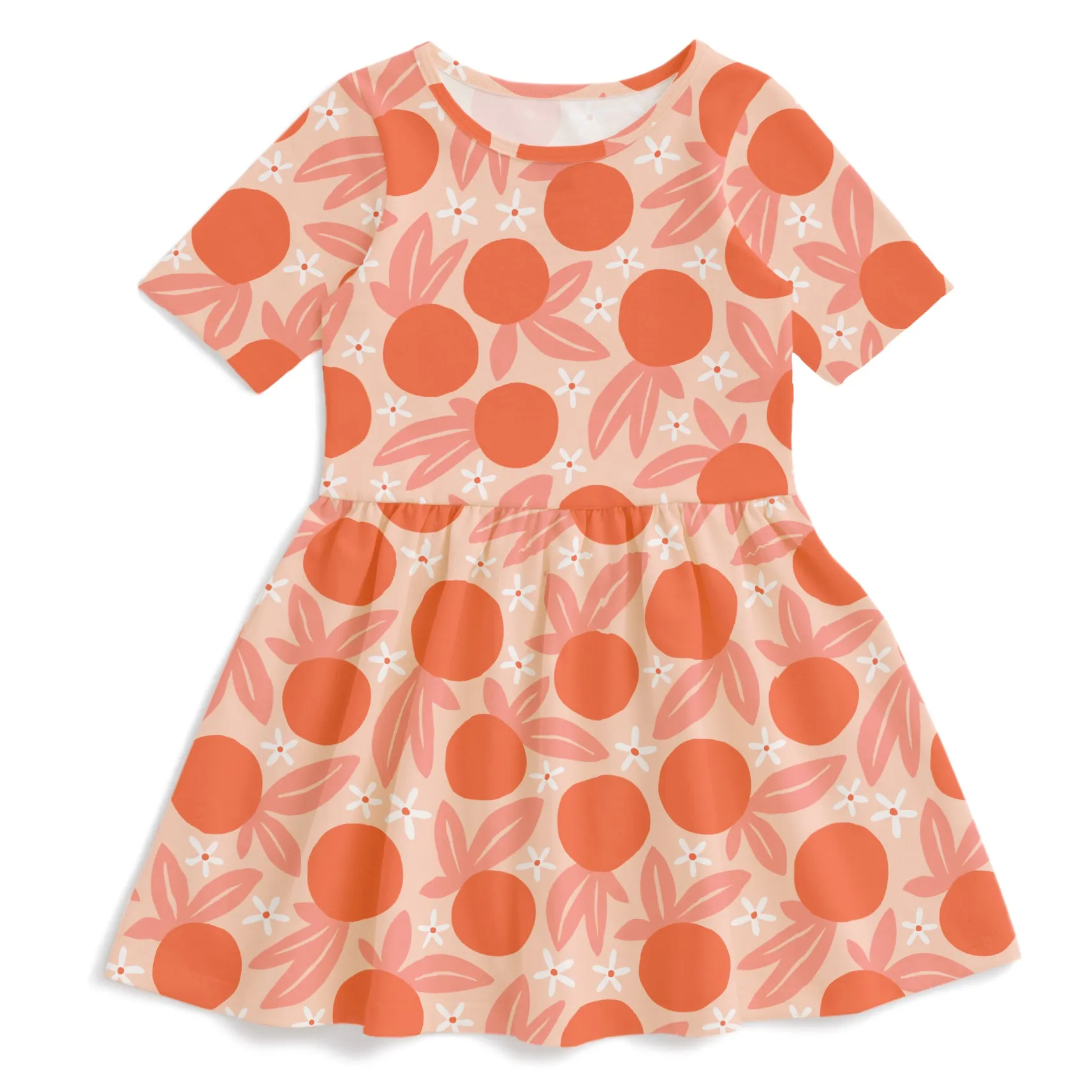 Alberta dress- blush clementines: Size 2T