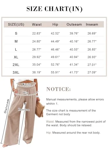 Angerella Womens Elastic High Waisted Palazzo Pants Casual Wide Leg Printed Long Lounge Pant Trousers with Pocket BluePaisley S