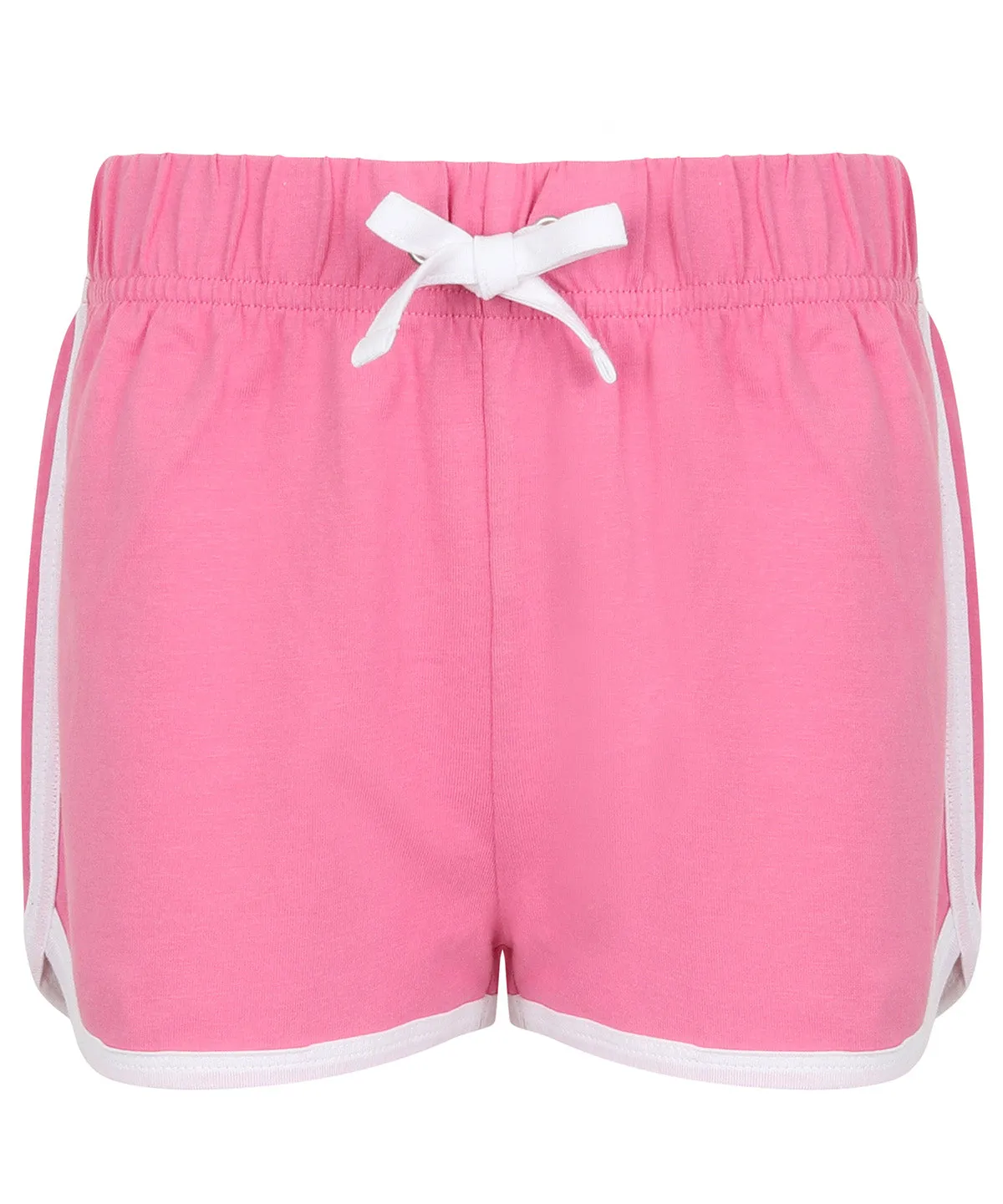 Bright Pink/White - Kids retro shorts