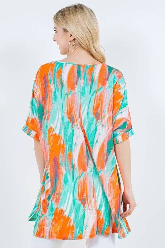 Caribbean Watercolor Tunic