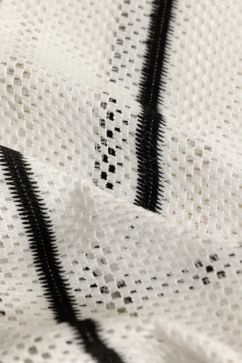 Cube Couture White Crochet Shirt