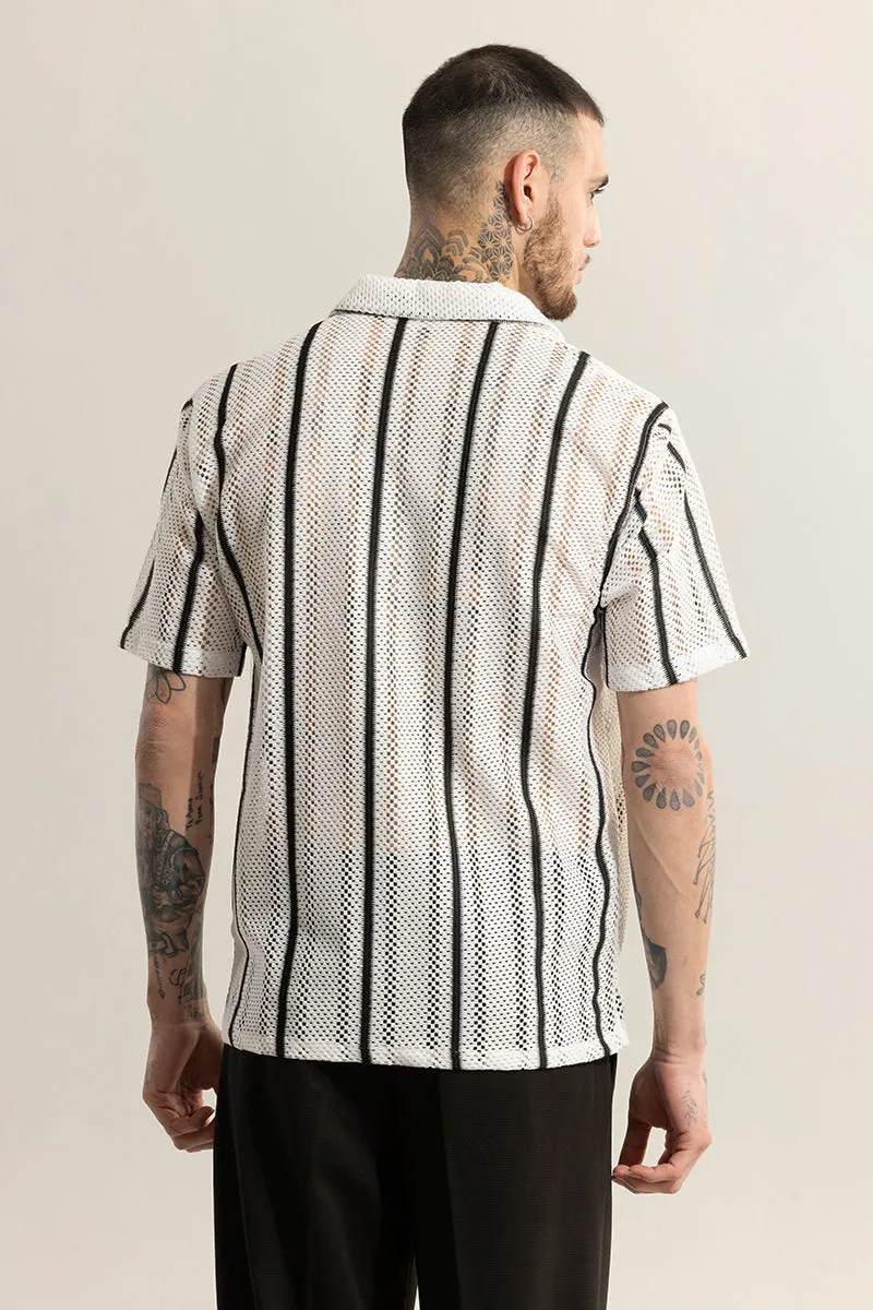 Cube Couture White Crochet Shirt