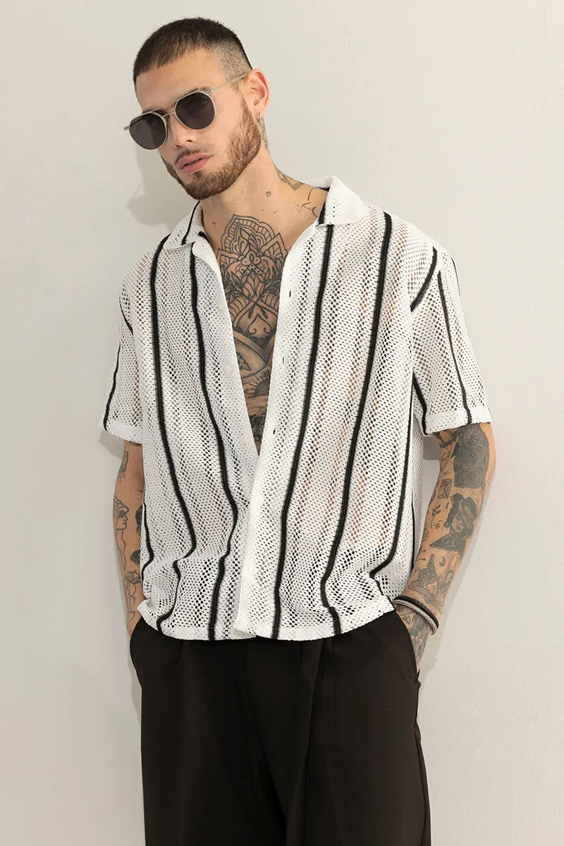 Cube Couture White Crochet Shirt