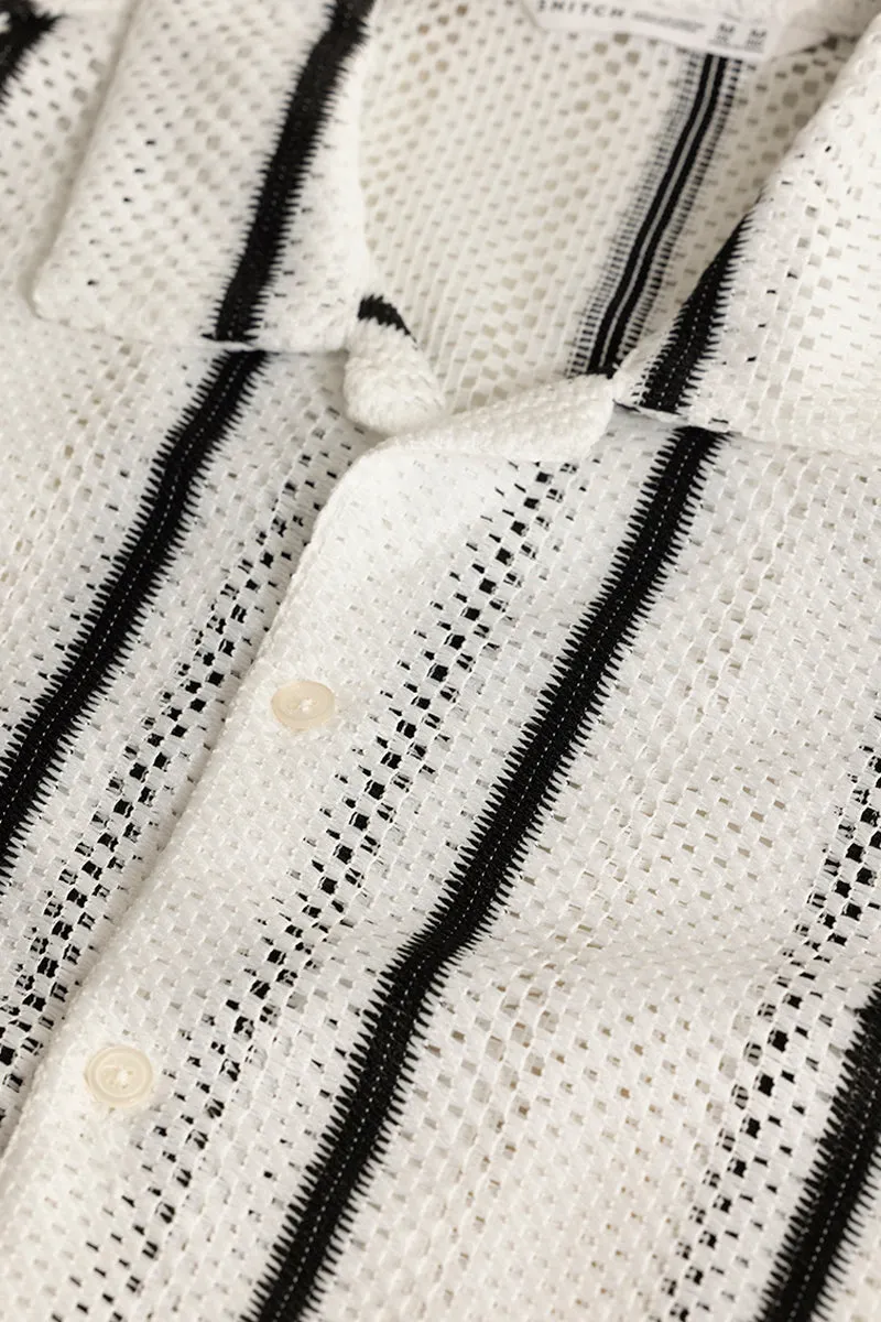 Cube Couture White Crochet Shirt