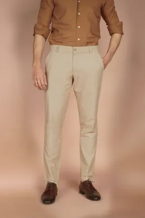 French Beige Linen Trousers