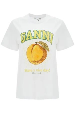 Ganni Relaxed Fit Printed T-Shirt