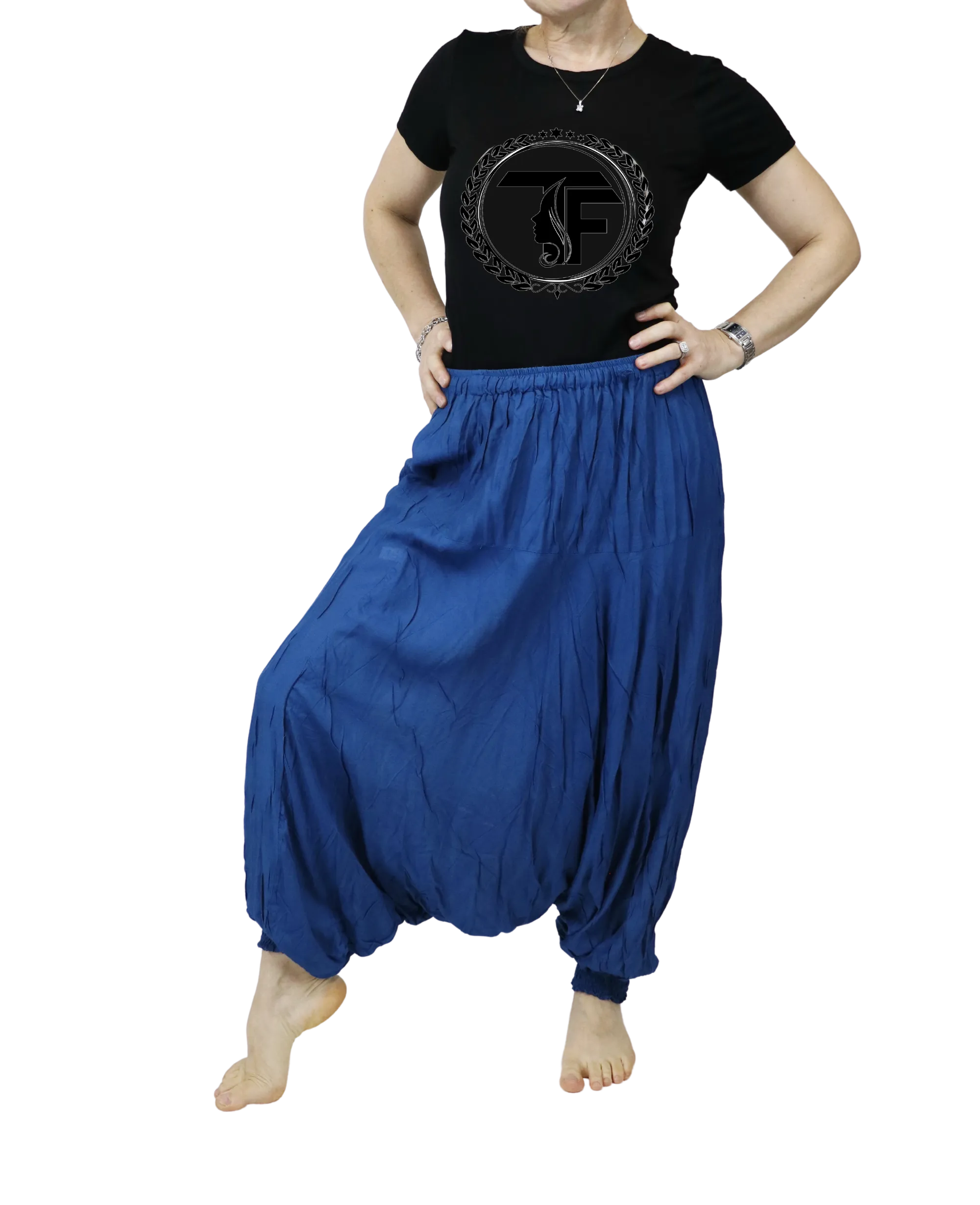 Harem Pants Unisex Yoga Comfy Loungewear Gypsy Boho Baggy Pants Unisex Solid Color