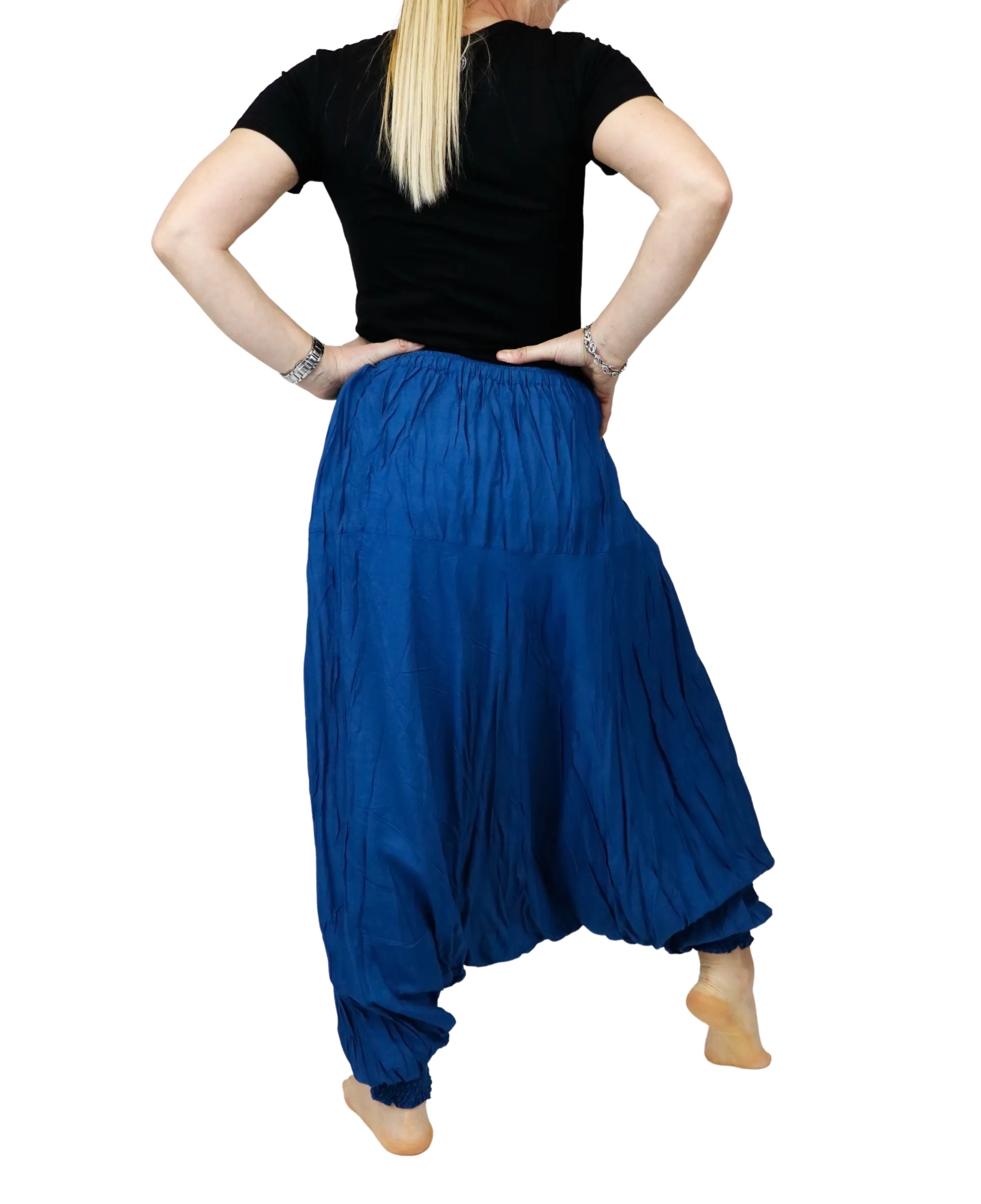 Harem Pants Unisex Yoga Comfy Loungewear Gypsy Boho Baggy Pants Unisex Solid Color