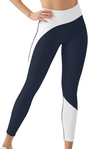 High Waisted Leggings forWomen Soft Tummy Control Gym Pants Workout Yoga Pants Sports Casual Color Block Trousers