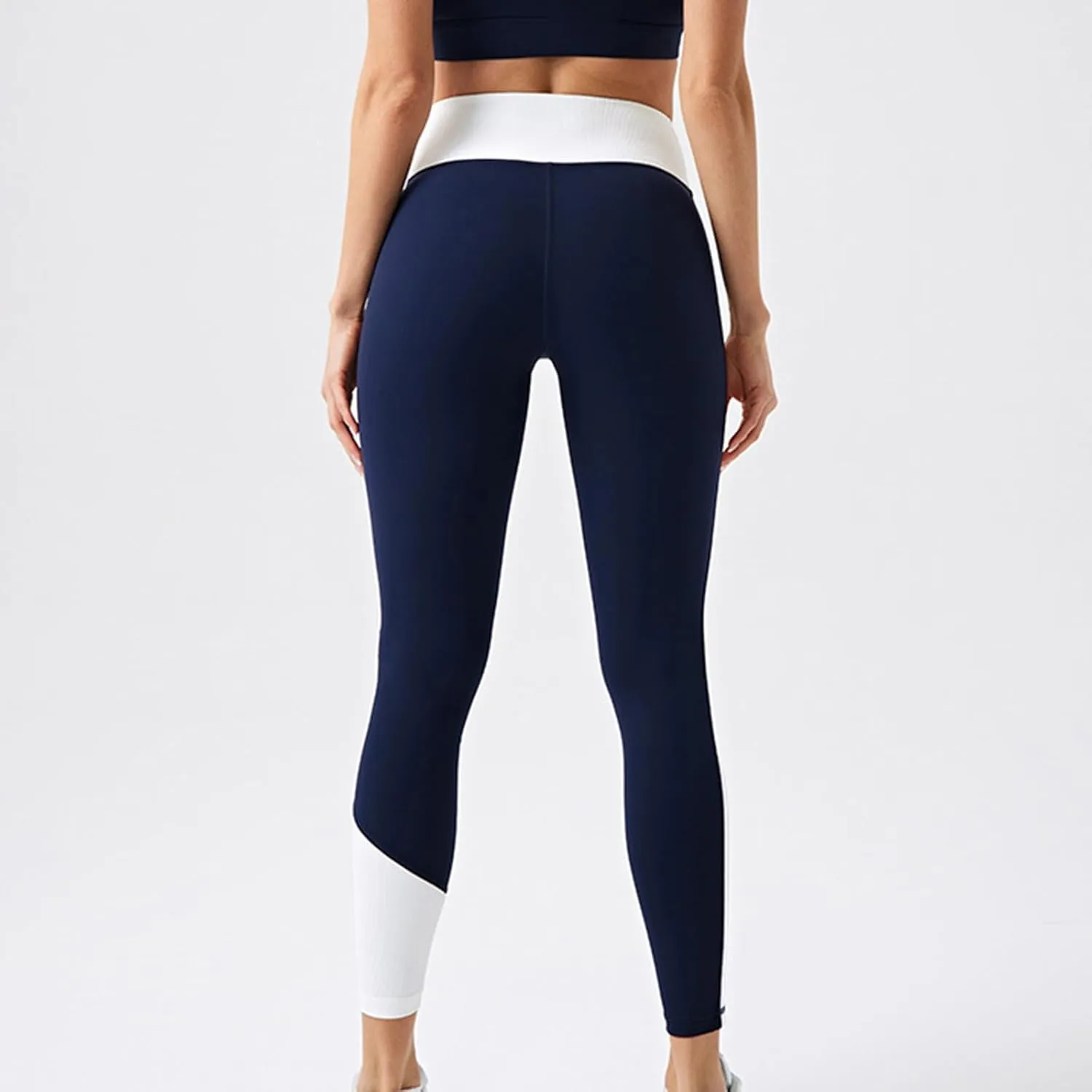 High Waisted Leggings forWomen Soft Tummy Control Gym Pants Workout Yoga Pants Sports Casual Color Block Trousers