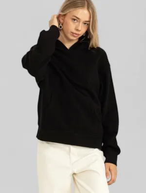 Hyfve Black Drop Shoulder Front Pocket Hoodie