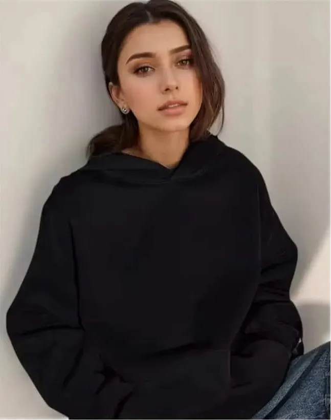 Hyfve Black Drop Shoulder Front Pocket Hoodie