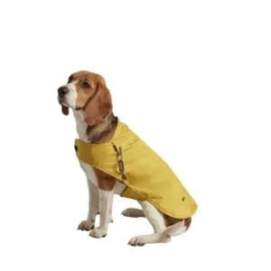 Joules Water Resistant Raincoat Mustard With Navy Striped Lining Large 56cm