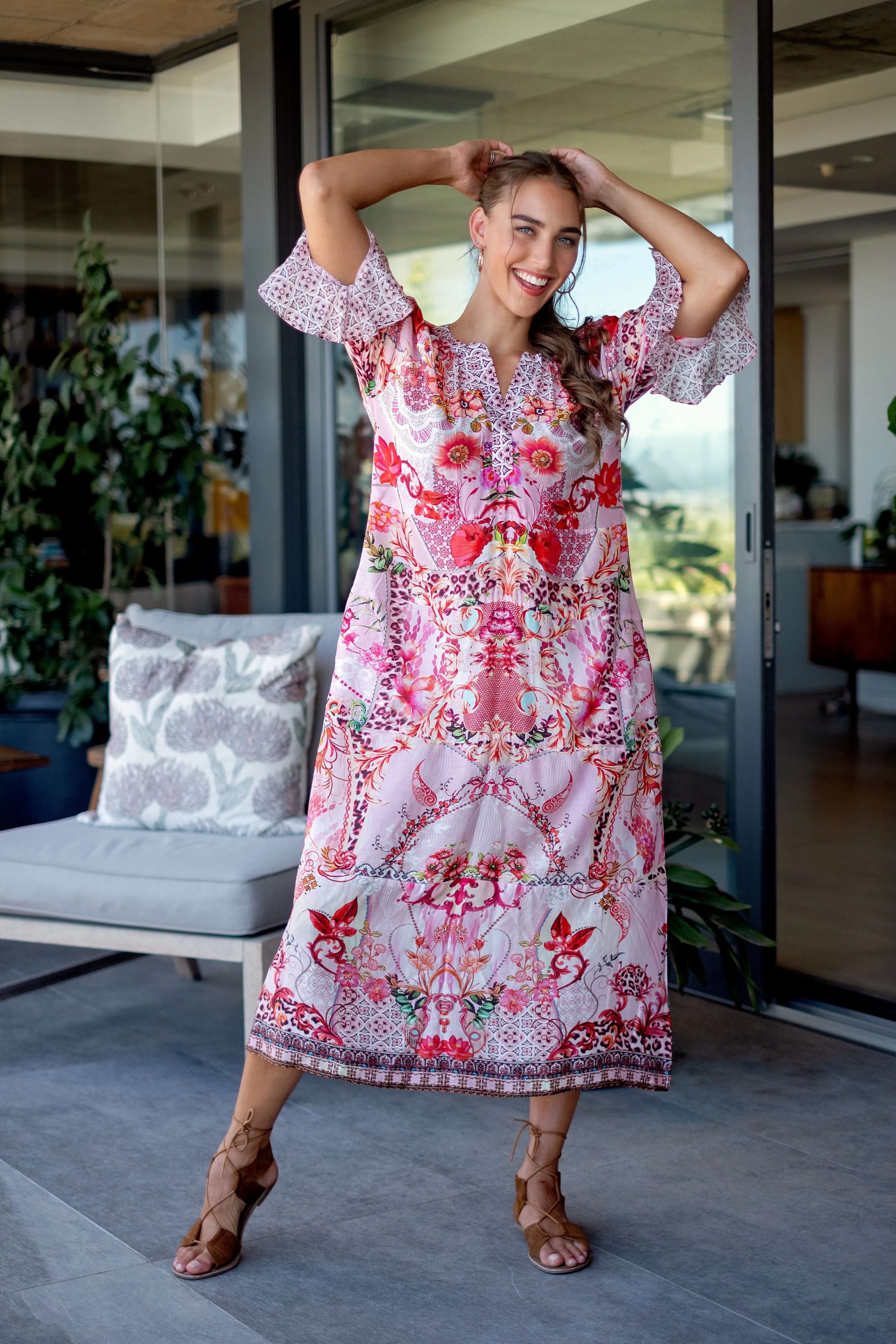 Jubilee Dress Pink & Red Floral