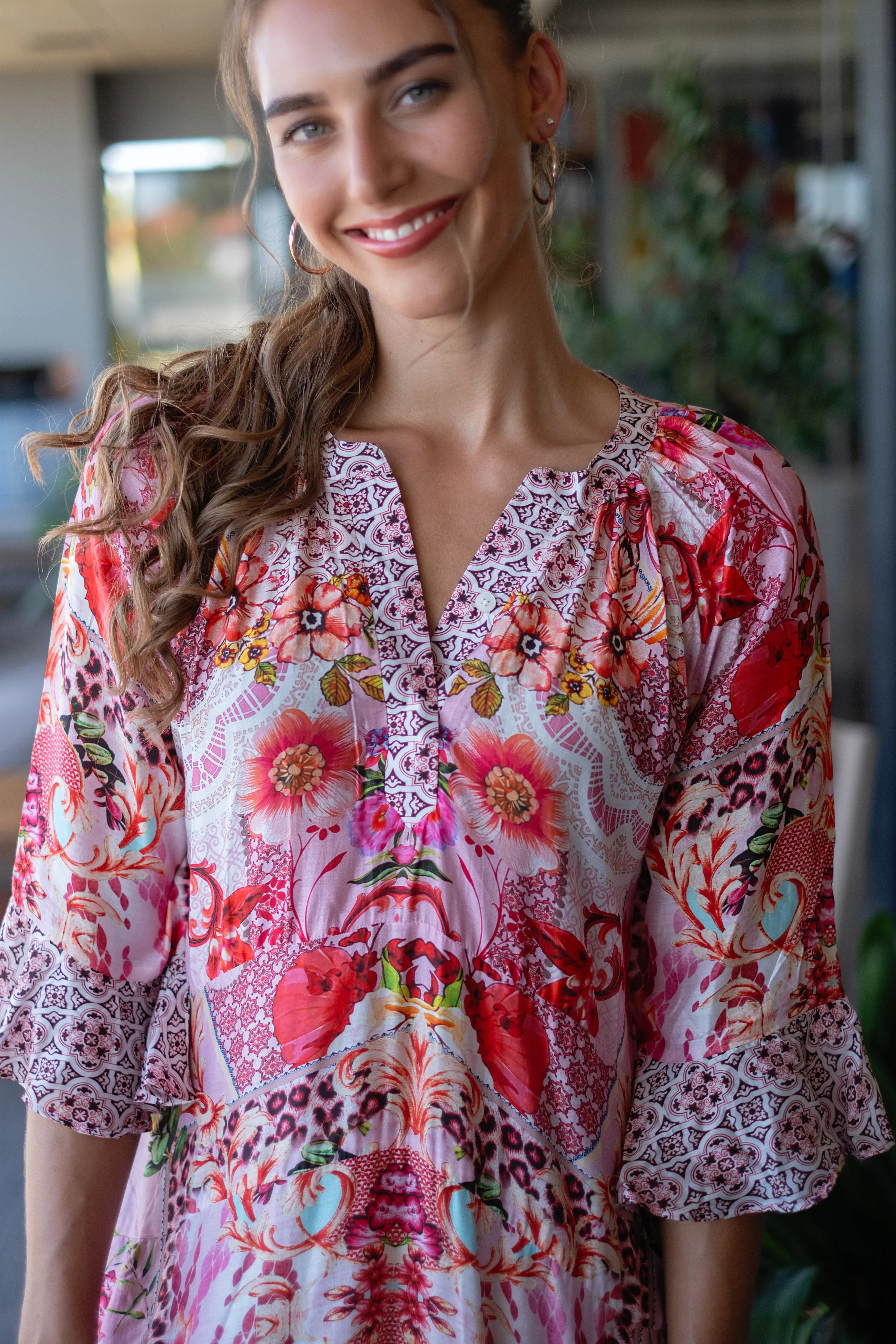 Jubilee Dress Pink & Red Floral