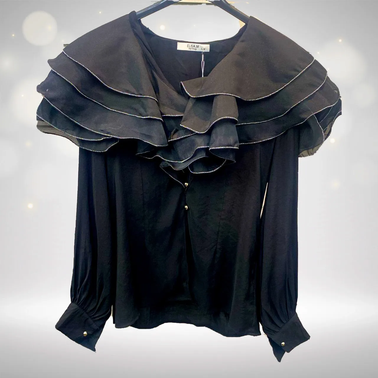 Kimi ruffle cowl neck blouse