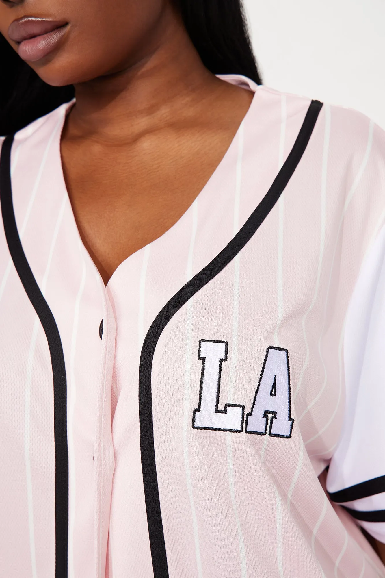 LA City Jersey Short Set - Pink/combo