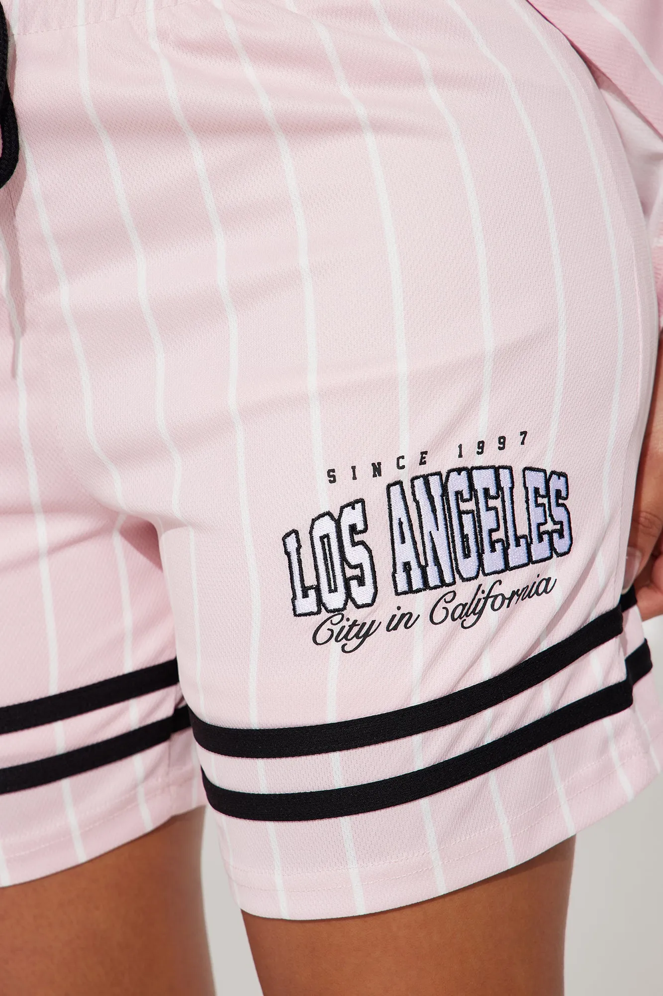 LA City Jersey Short Set - Pink/combo