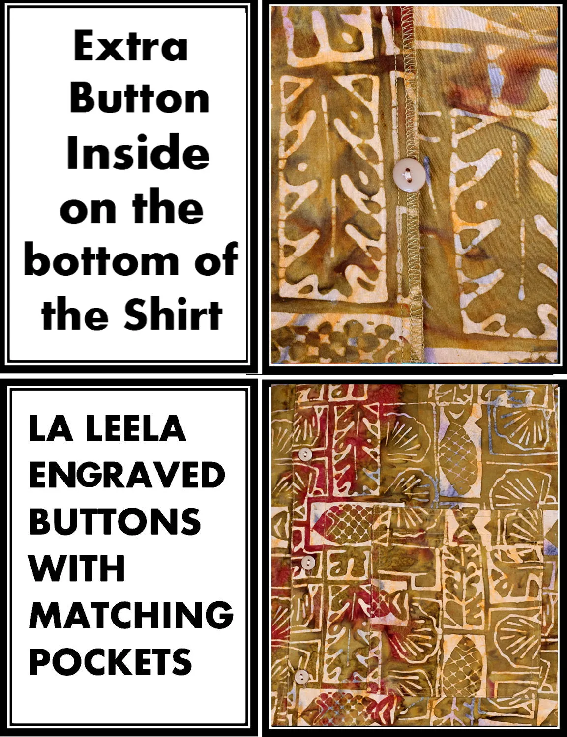 LA LEELA Men Beach wear Hawaiian Cotton  Shirt for Aloha Tropical Beach Party front Pocket Gloden Brown