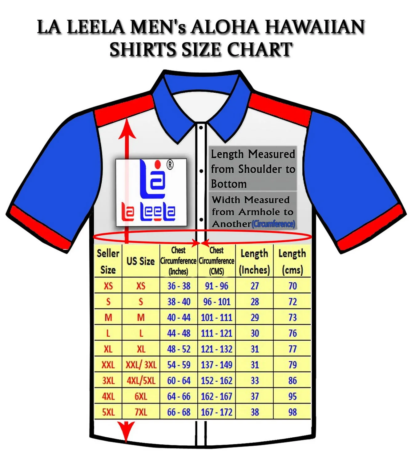 LA LEELA Men's Wear Summer Everyday Essentials  Casual  Shirt 100% NATURAL COTTON Tropical  Aloha Shirt  Hand Printed Royal Blue