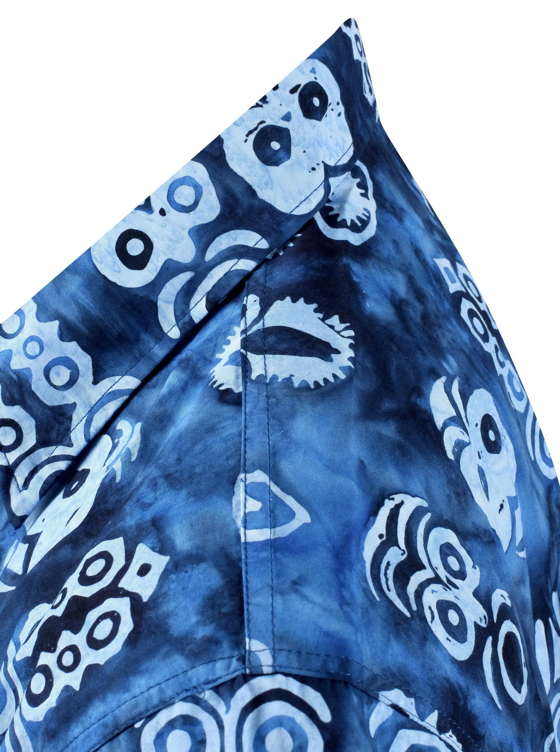 LA LEELA Men's Wear Summer Everyday Essentials  Casual  Shirt 100% NATURAL COTTON Tropical  Aloha Shirt  Hand Printed Royal Blue