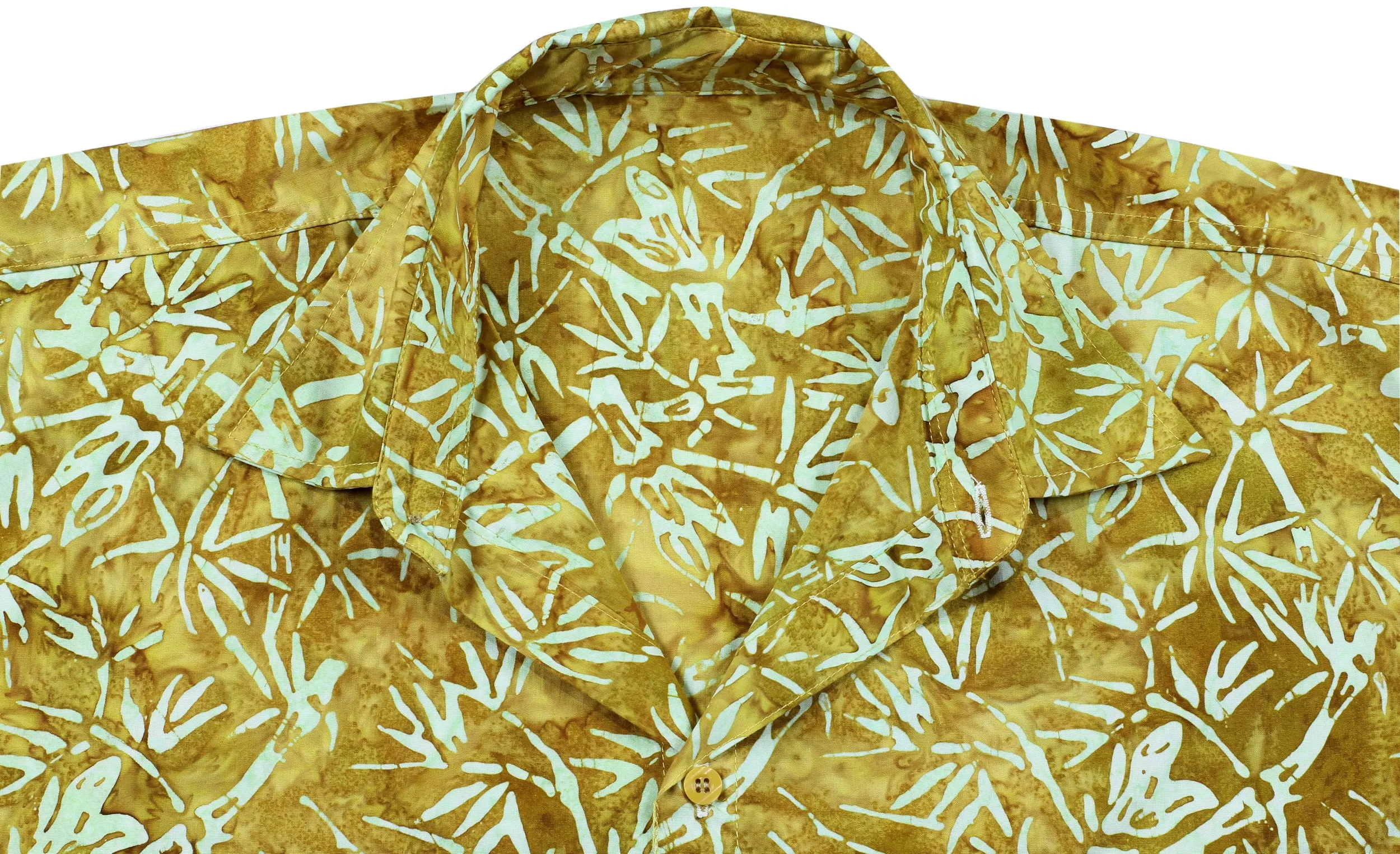 LA LEELA Men's Wear Summer Everyday Essentials Holiday Casual  Shirt 100% NATURAL COTTON  Palm Tree Printed Brown Hawaiian shirt