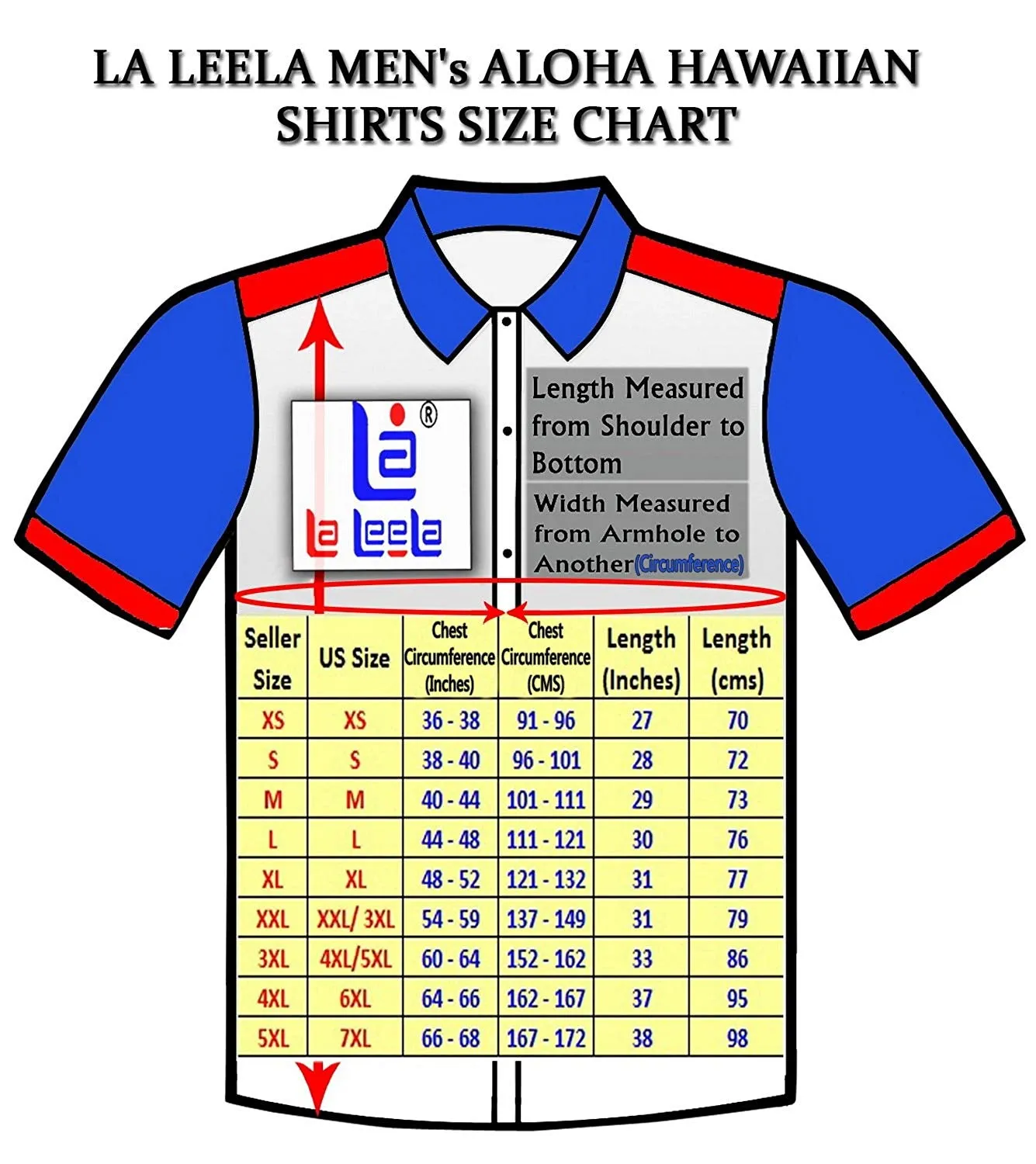 LA LEELA Shirt Casual Button Down Short Sleeve Beach Shirt Men Aloha Pocket 209