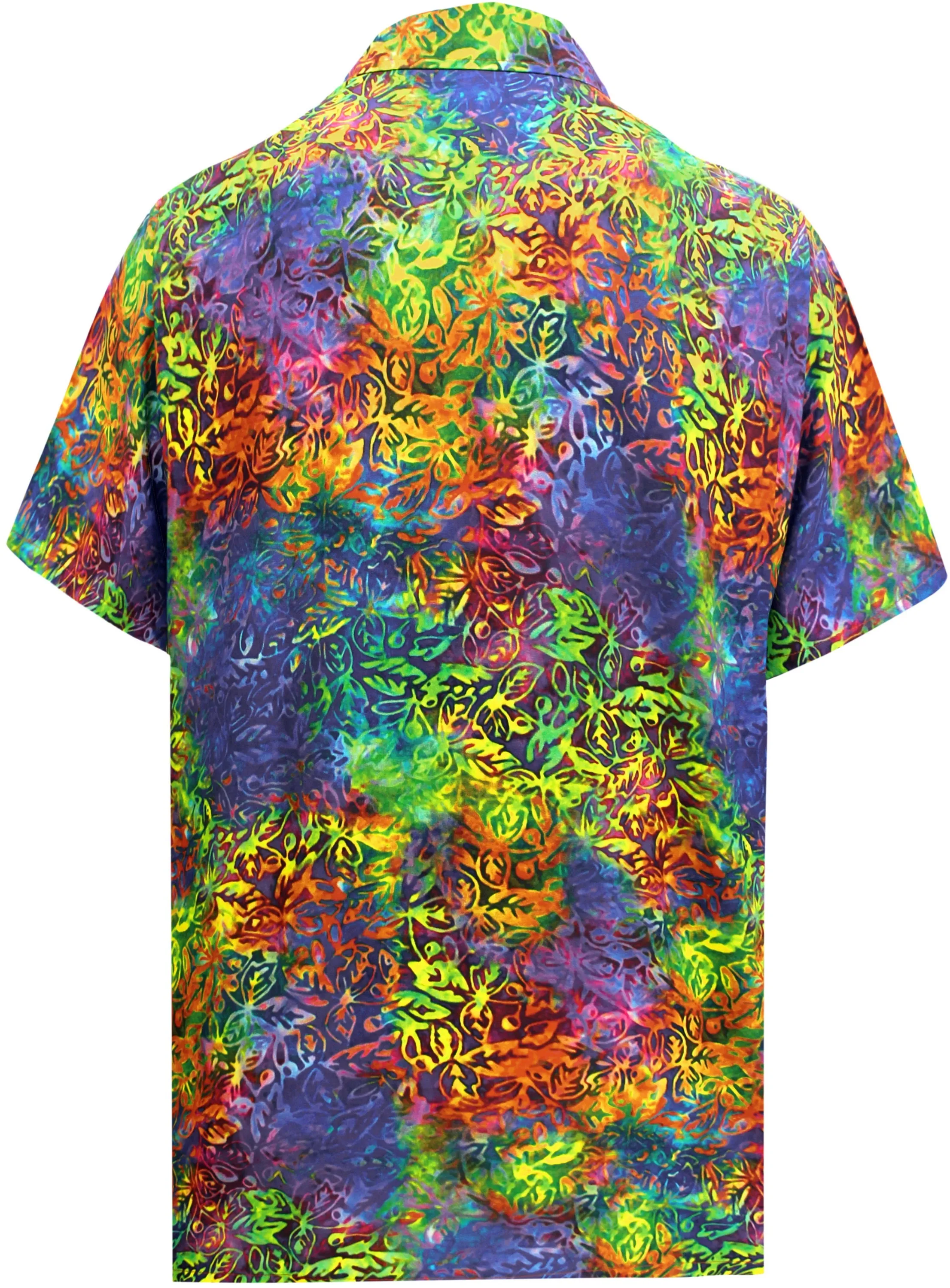 LA LEELA Shirt Casual Button Down Short Sleeve Beach Shirt Men Pocket HD 226 Multicolor