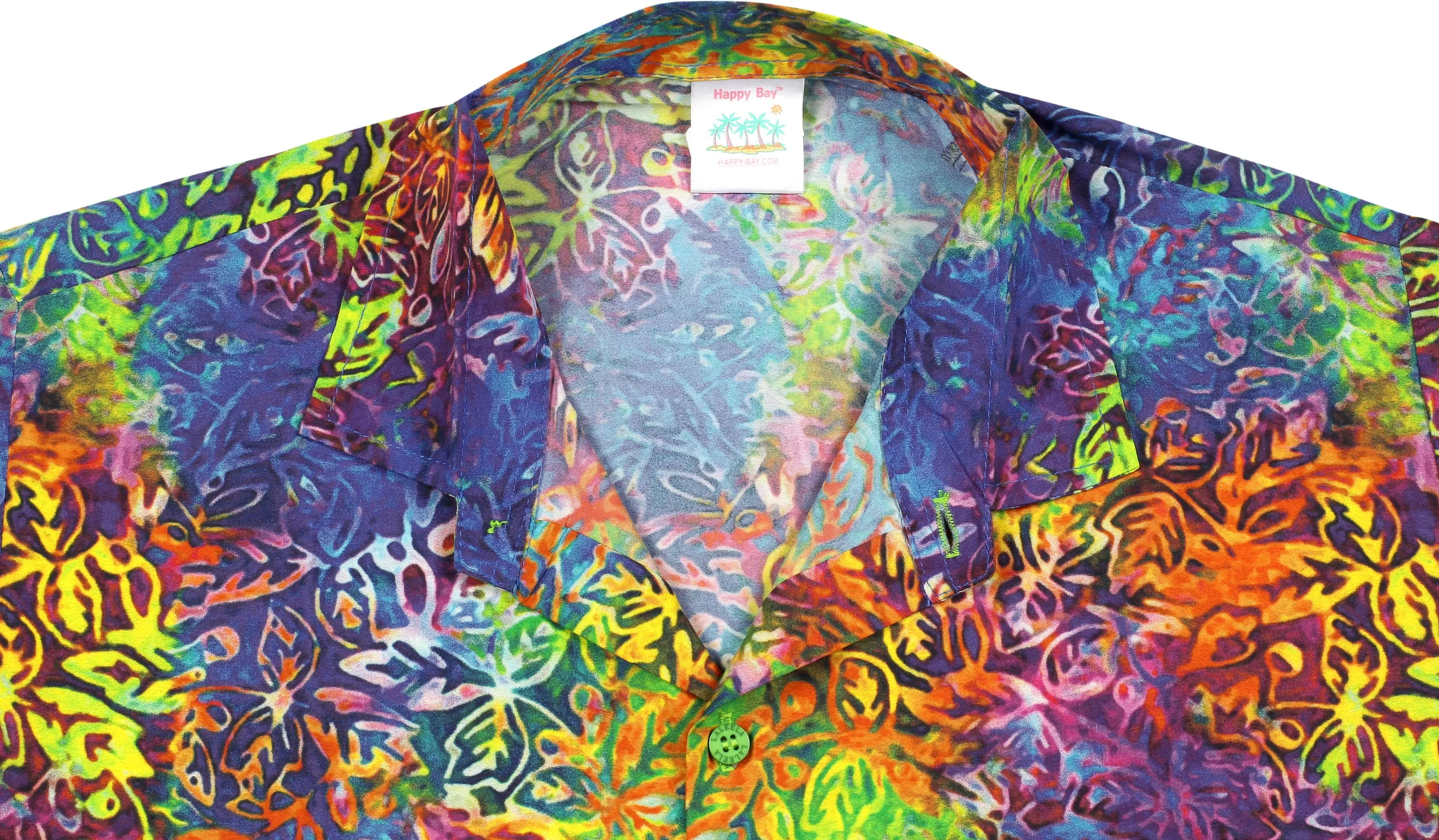 LA LEELA Shirt Casual Button Down Short Sleeve Beach Shirt Men Pocket HD 226 Multicolor