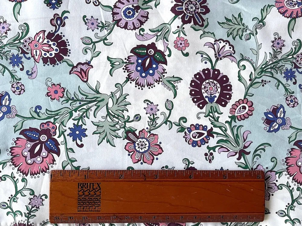 Liberty of London Plum Crewel-Influanced Cotton Poplin (Made in Italy)