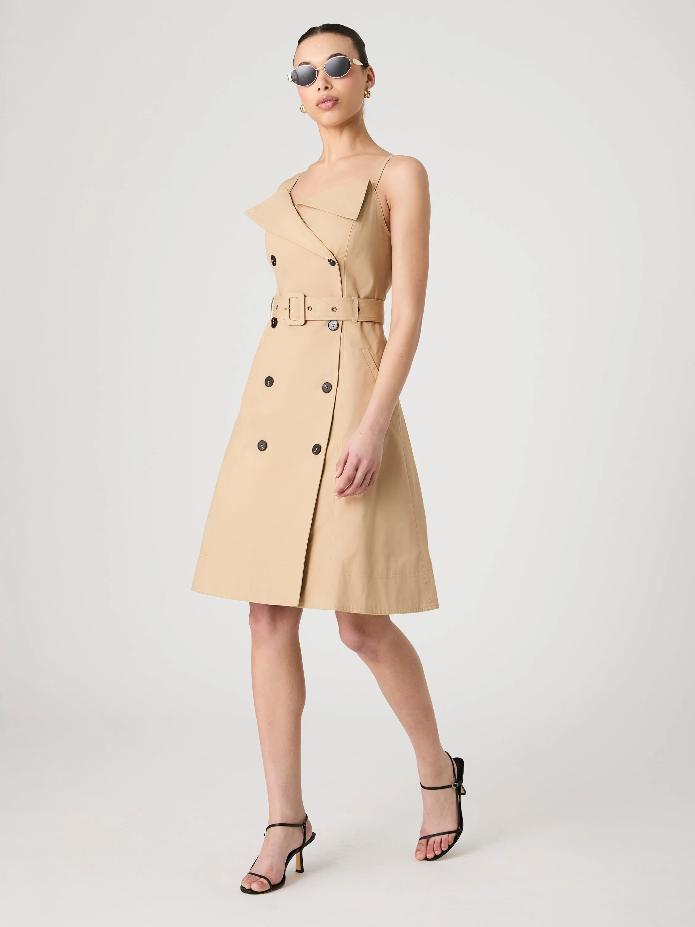 Lightweight Belted Trench Dress