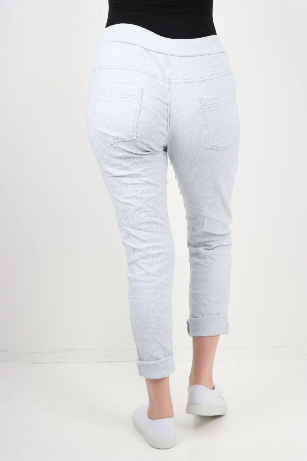 Marble Printed Pockets Trousers