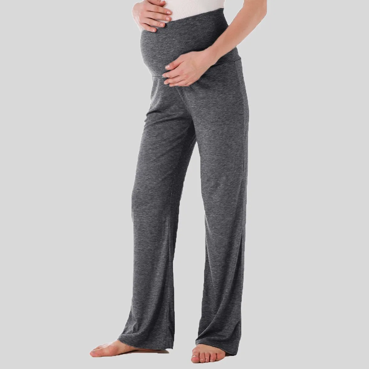 Maternity Wide Straight Tube Comfortable Stretch Trousers