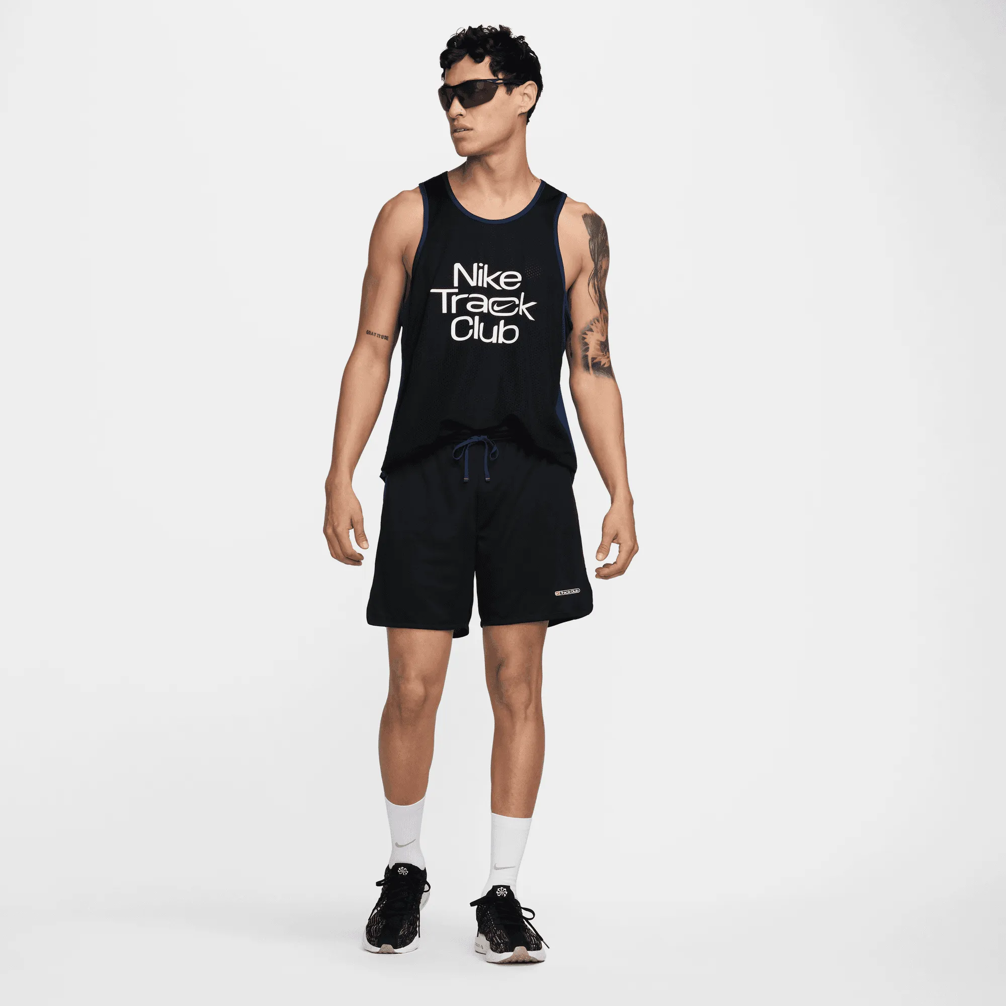 Men's Dri-FIT Track Club 5" Brief-Lined Running Shorts (010 - Black/White)
