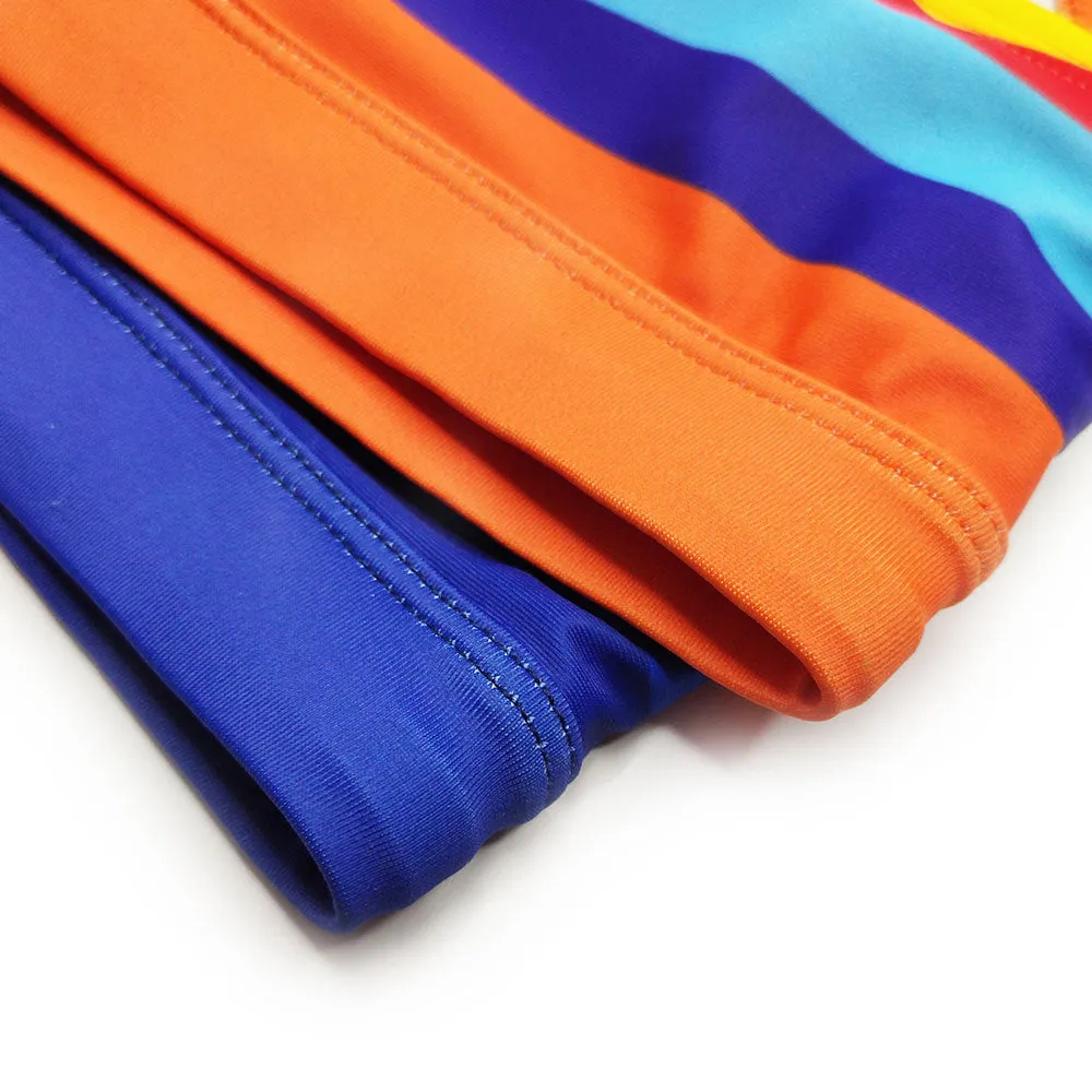 Men's Striped Swim Briefs