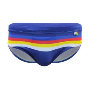 Men's Striped Swim Briefs
