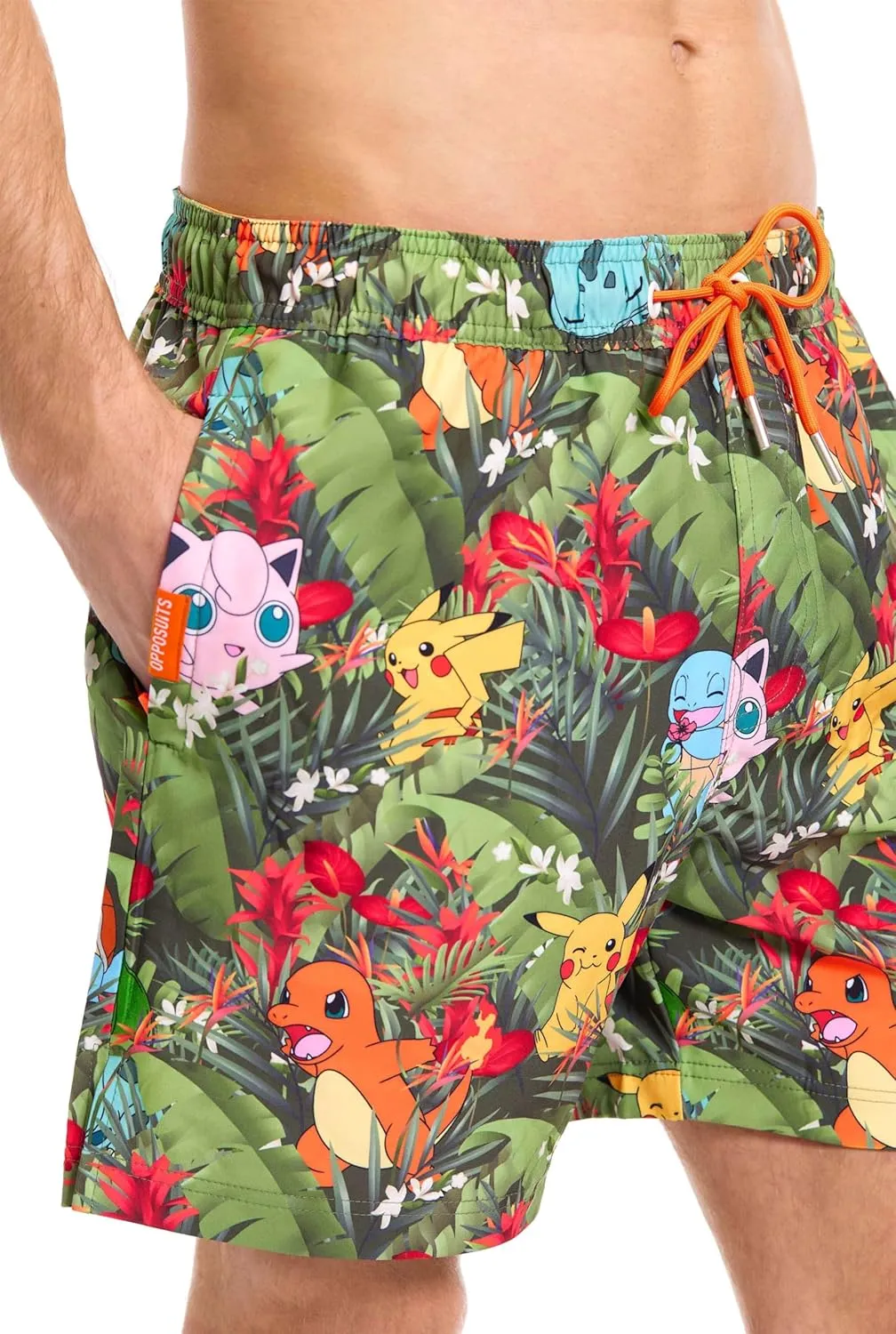 Opposuits Swim Shorts for Men - Summer Beach and Pool Shorts - Loose Fit - Including Drawstrings & Zippers