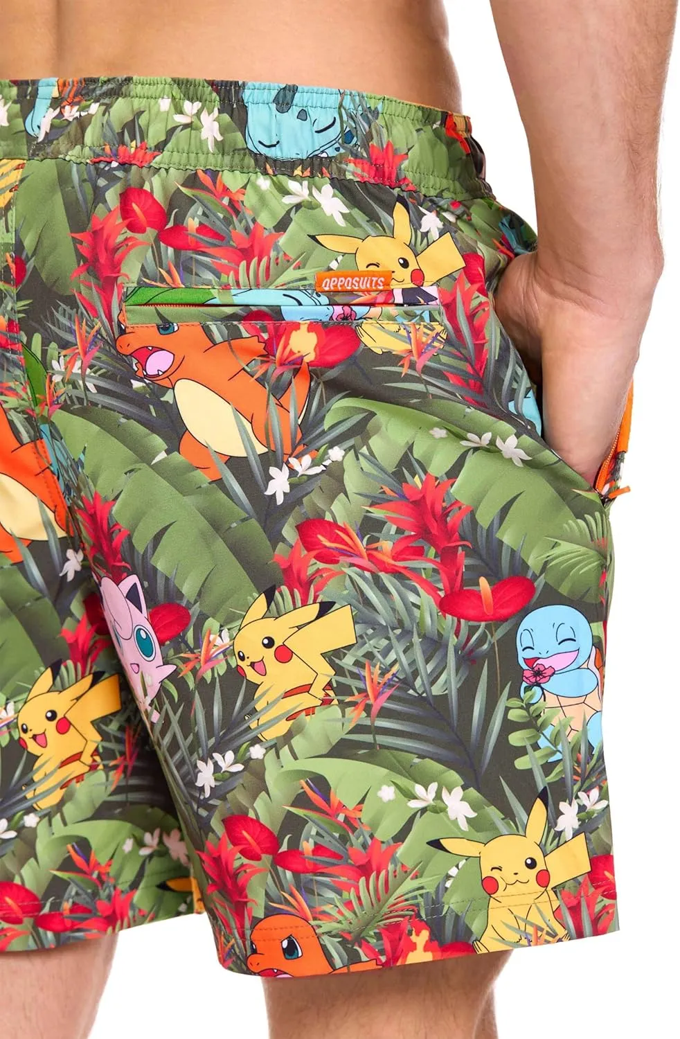 Opposuits Swim Shorts for Men - Summer Beach and Pool Shorts - Loose Fit - Including Drawstrings & Zippers