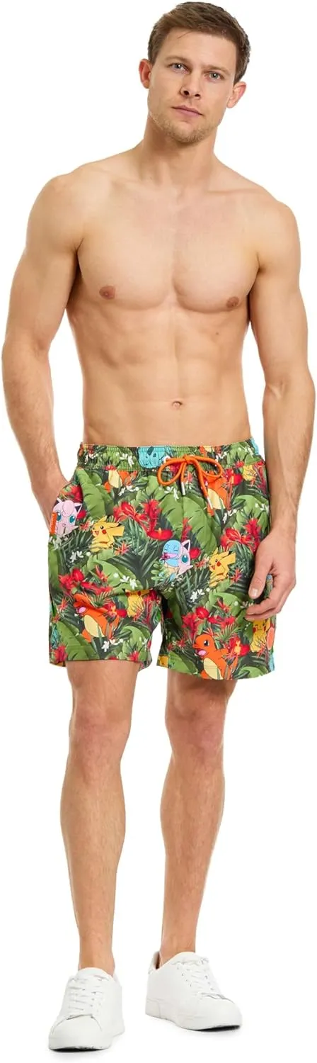 Opposuits Swim Shorts for Men - Summer Beach and Pool Shorts - Loose Fit - Including Drawstrings & Zippers