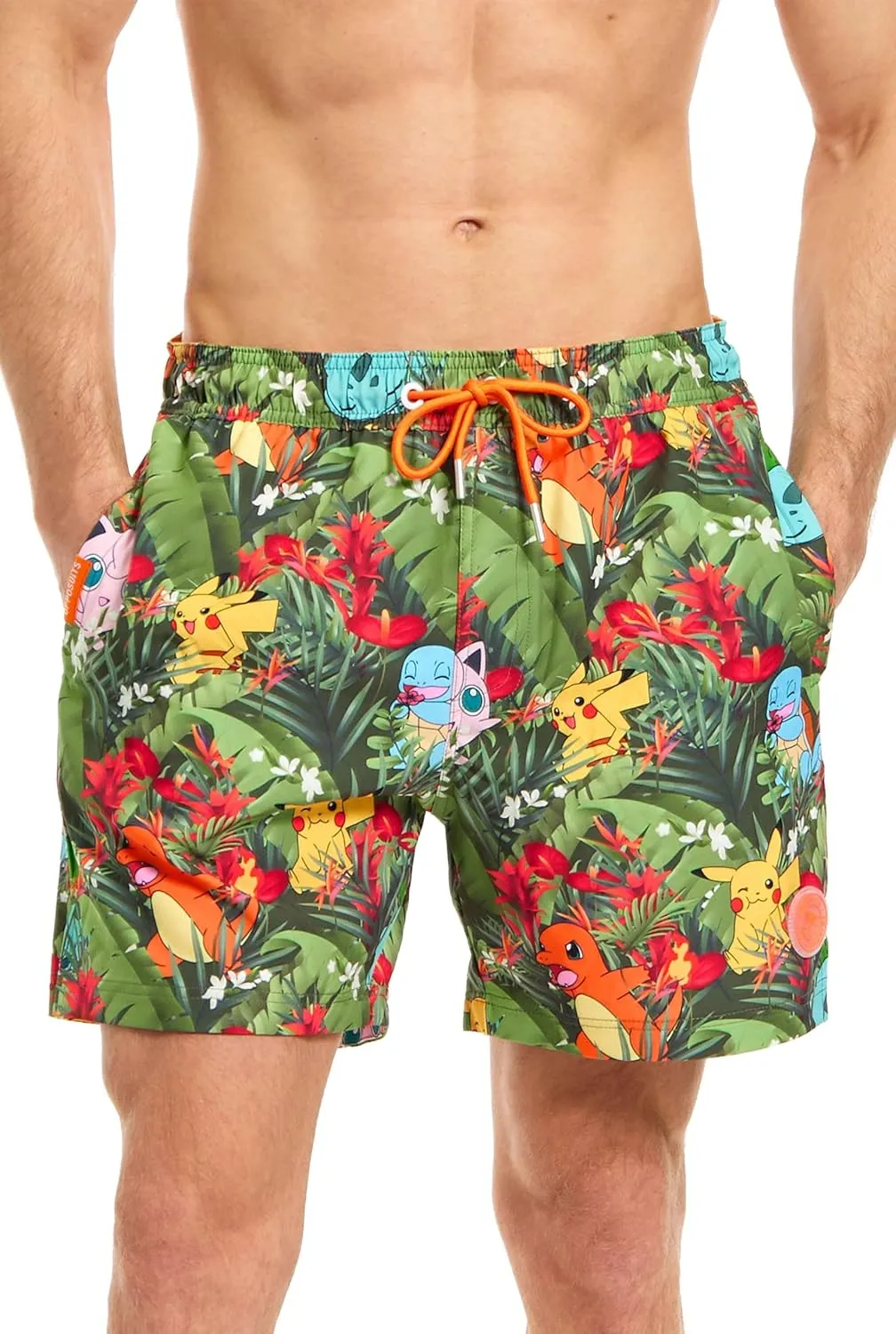 Opposuits Swim Shorts for Men - Summer Beach and Pool Shorts - Loose Fit - Including Drawstrings & Zippers