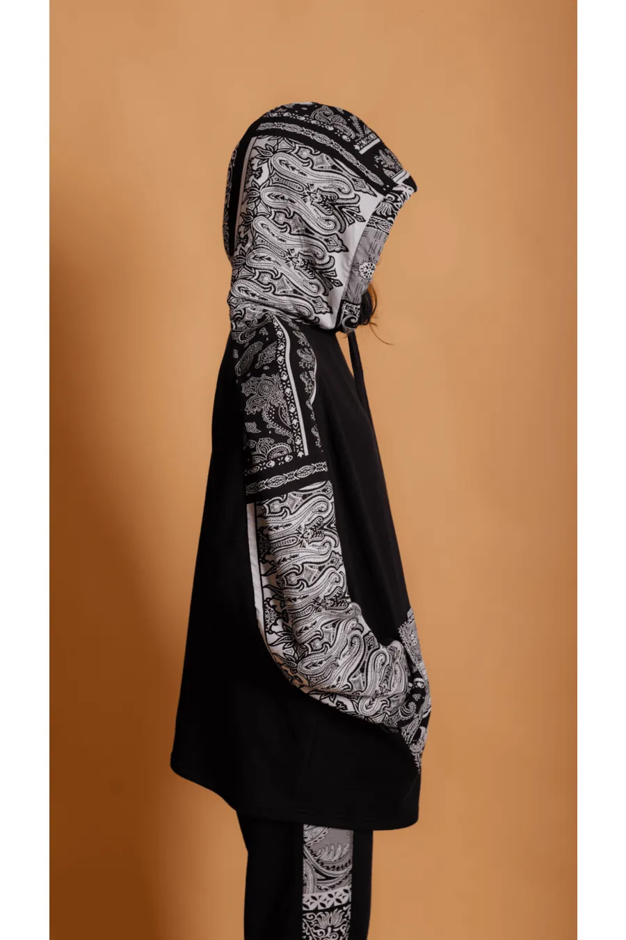 Paisley Hoodie Black