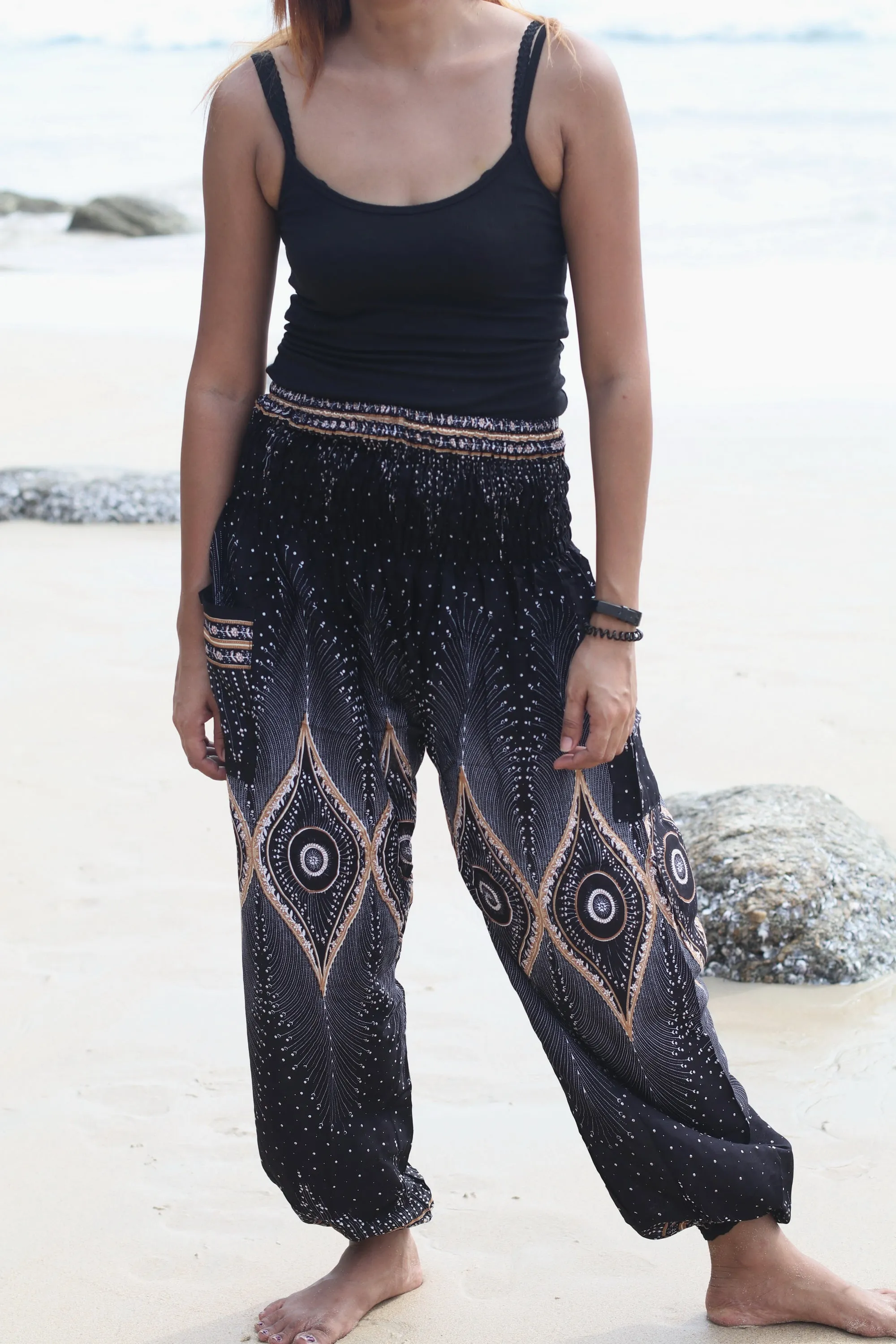 Peacock Harem Pants Women Baggy Summer Festival PJ04