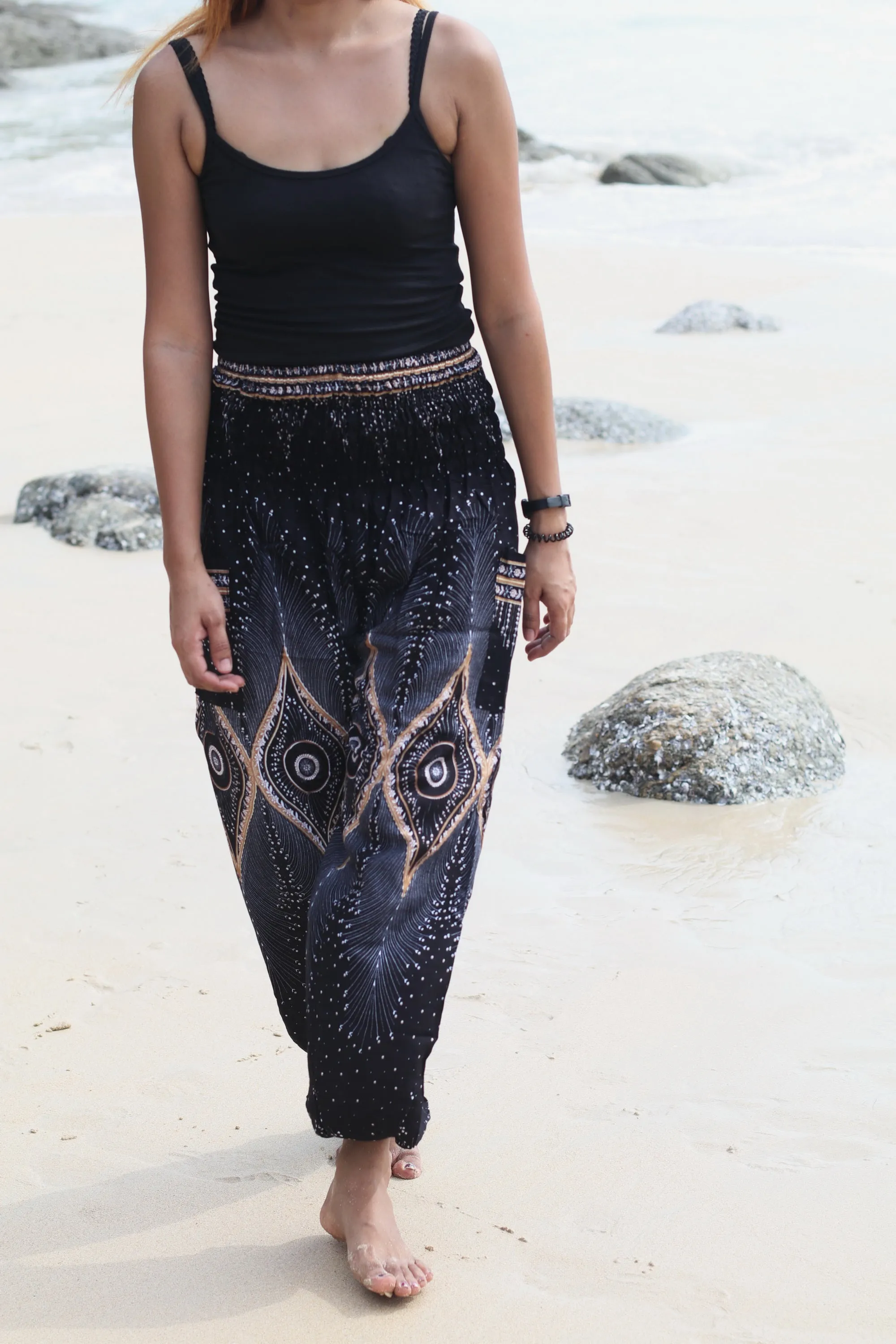 Peacock Harem Pants Women Baggy Summer Festival PJ04