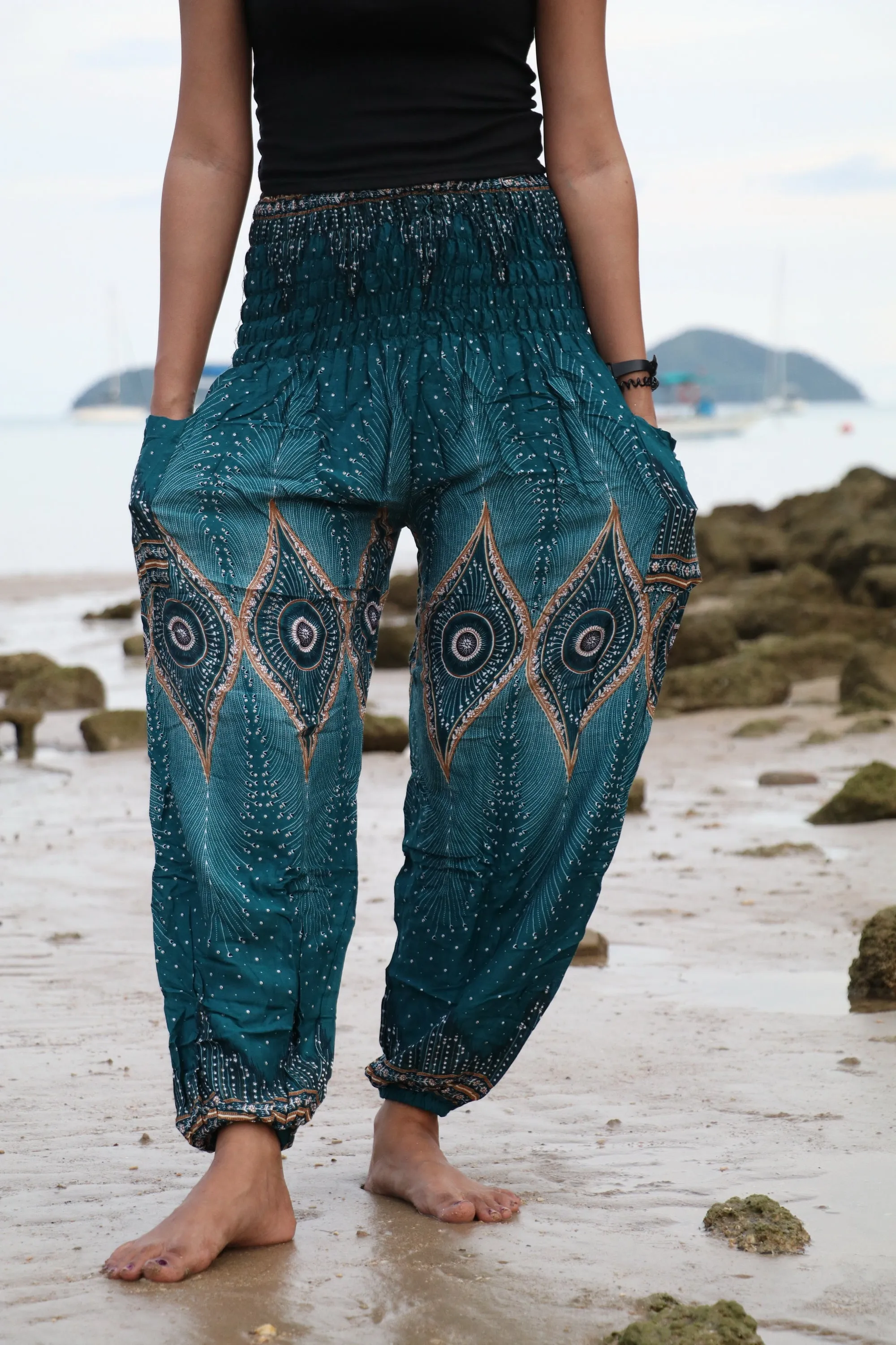 Peacock Harem Pants Women Baggy Summer Festival PJ04
