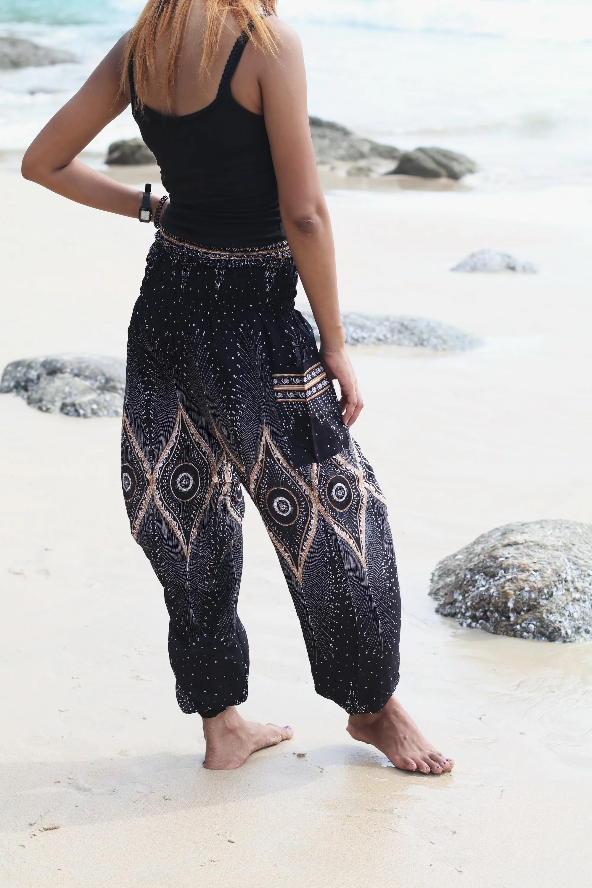 Peacock Harem Pants Women Baggy Summer Festival PJ04